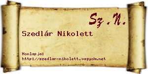 Szedlár Nikolett névjegykártya